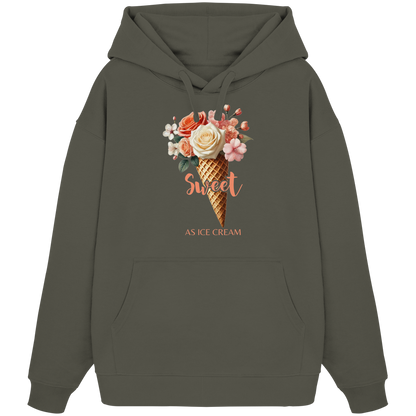 Sweet as Ice Cream - Peach - Organic Oversize Hoodie