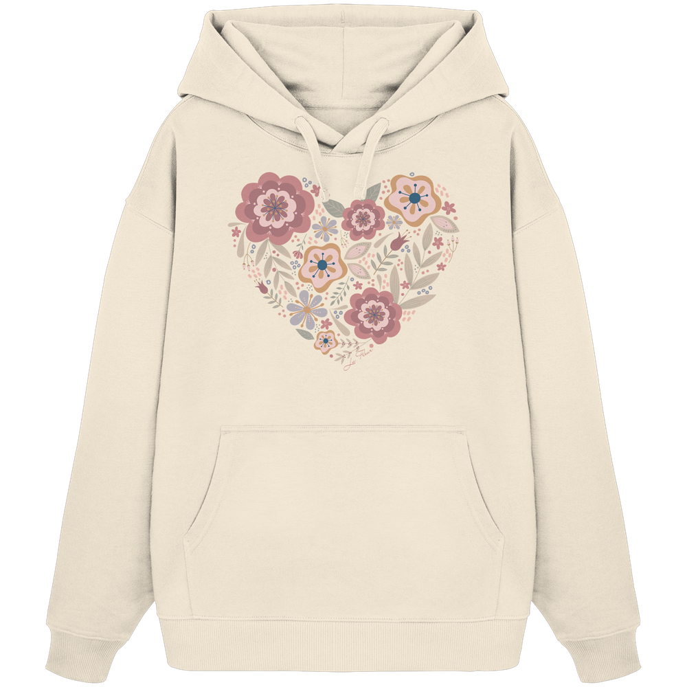 Blooming Heart - Organic Oversize Hoodie