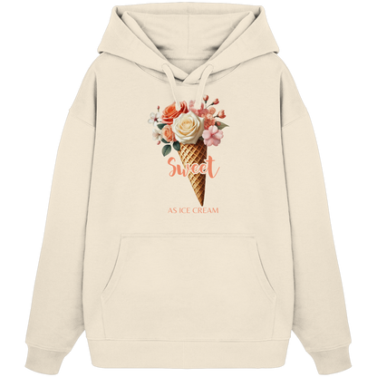 Sweet as Ice Cream - Peach - Organic Oversize Hoodie
