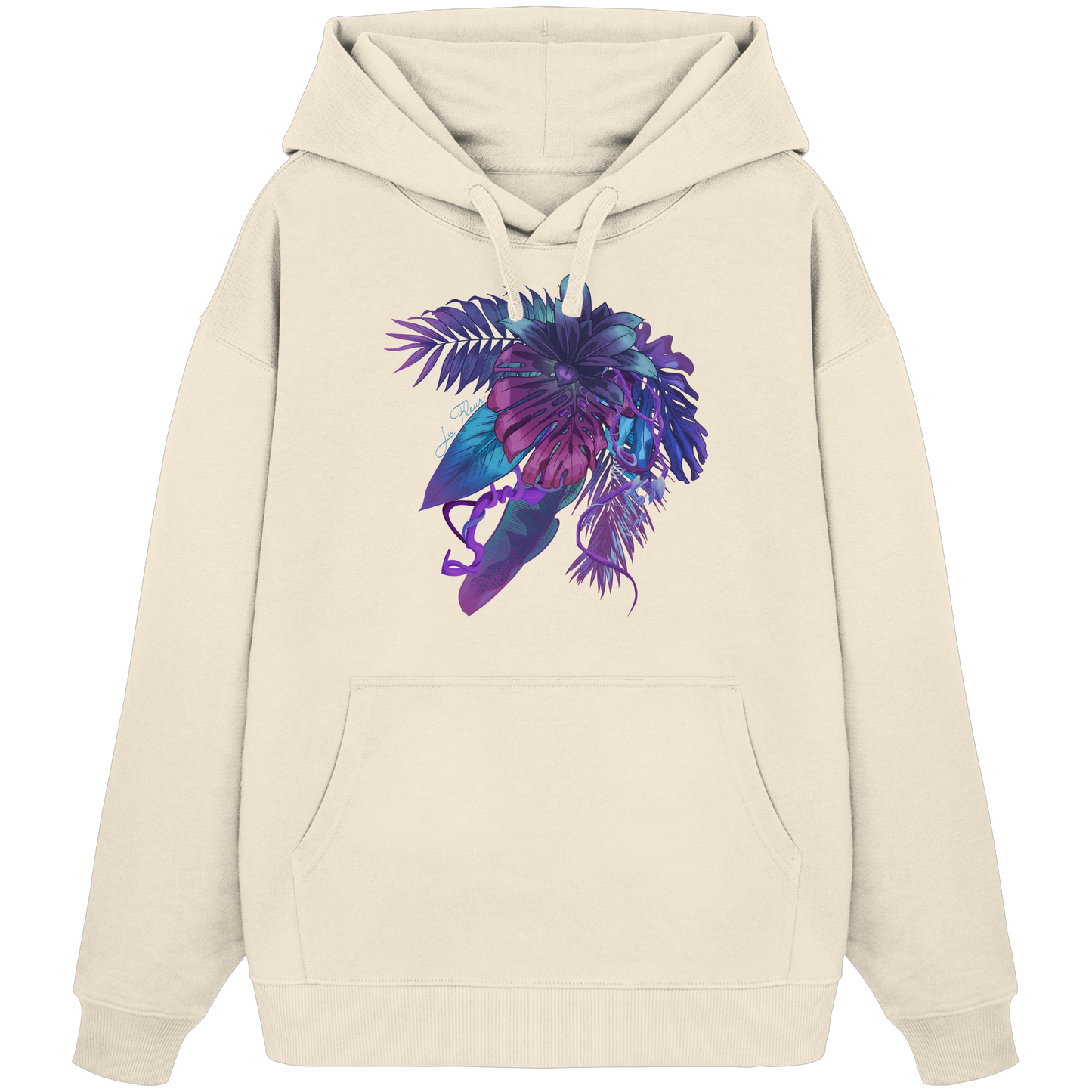 Purple Jungle - Organic Oversize Hoodie