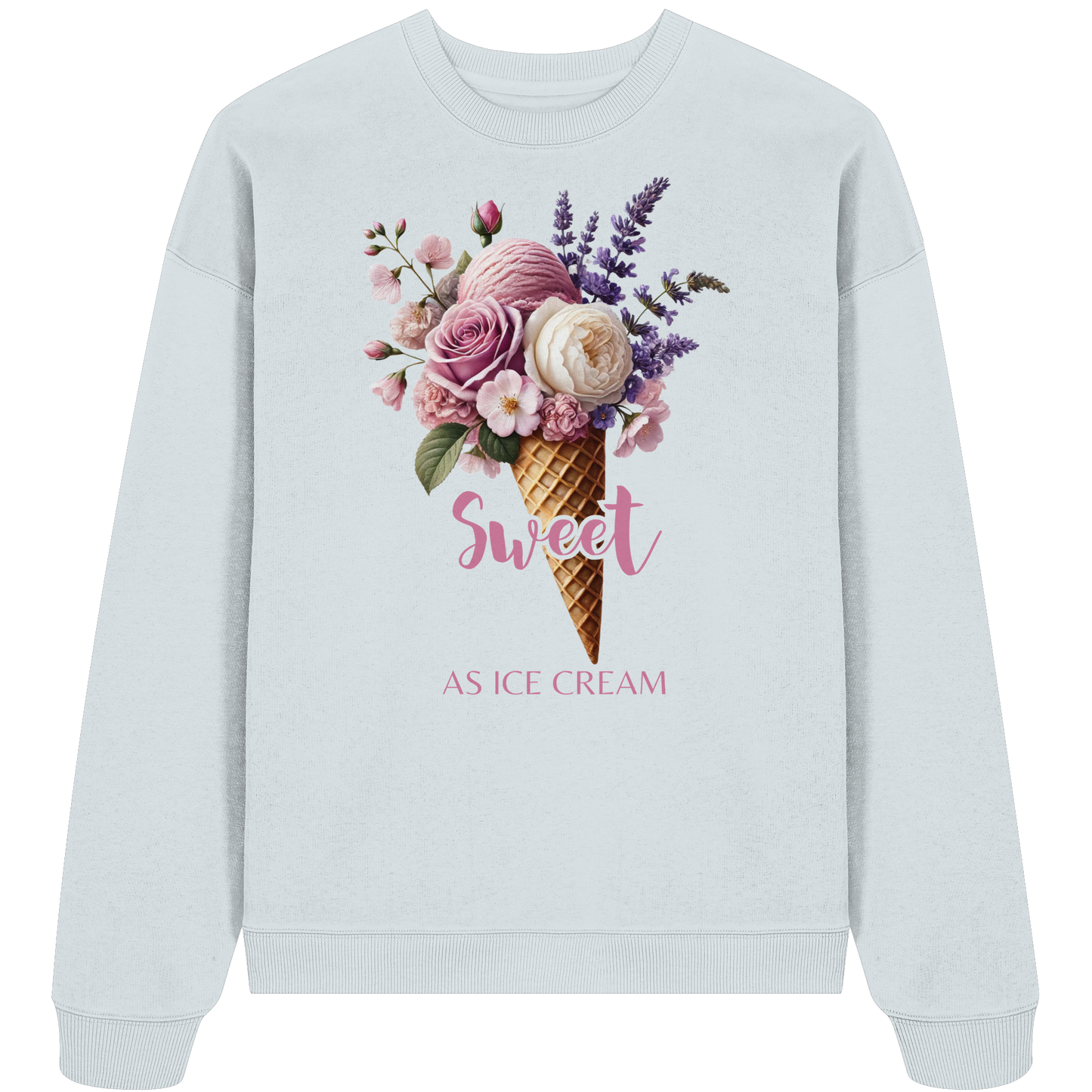 Sweet as Ice Cream - Plum - Organic Oversize Sweatshirt