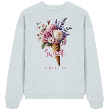 Sweet as Ice Cream - Plum - Organic Oversize Sweatshirt