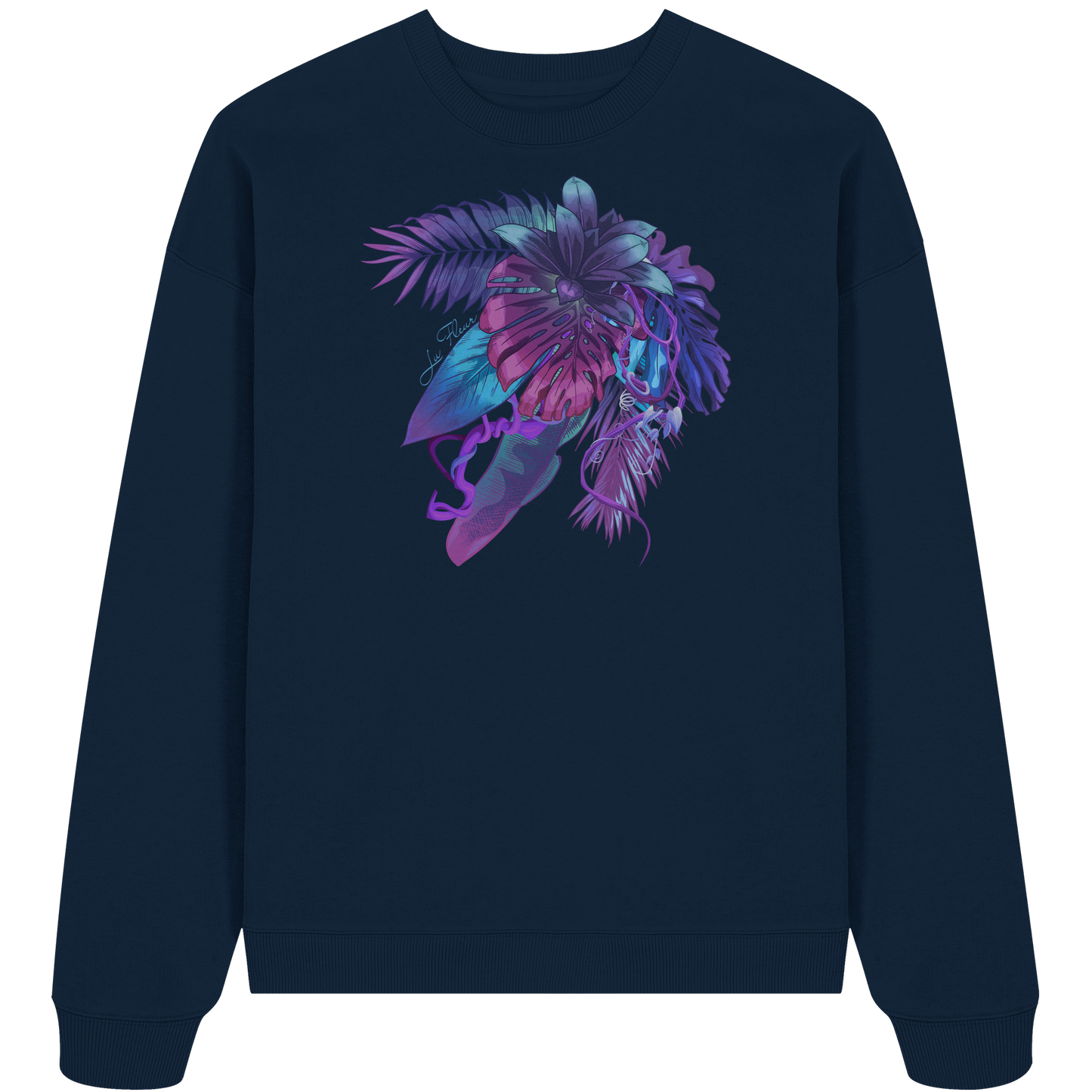Purple Jungle - Organic Oversize Sweatshirt