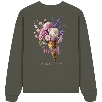 Sweet as Ice Cream - Plum - Organic Oversize Sweatshirt