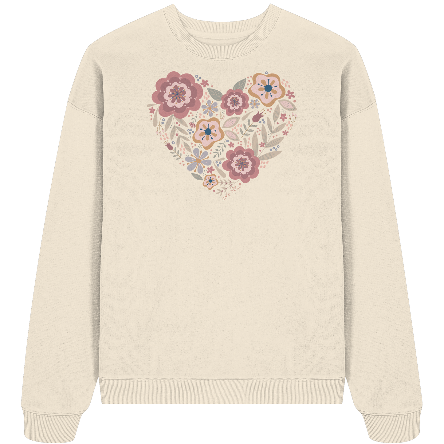 Blooming Heart - Organic Oversize Sweatshirt