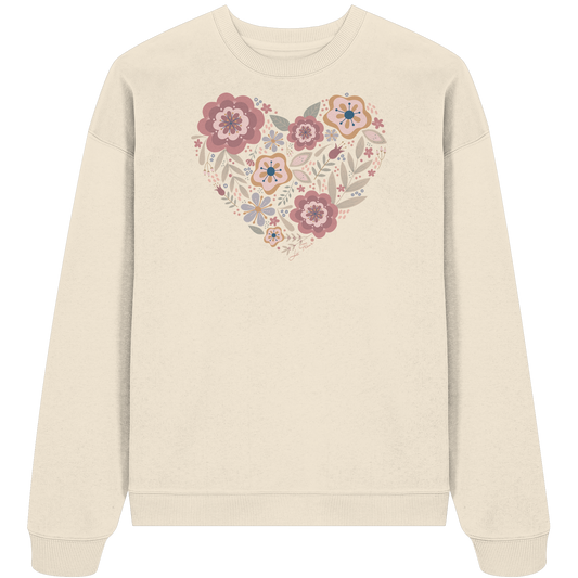Blooming Heart - Organic Oversize Sweatshirt