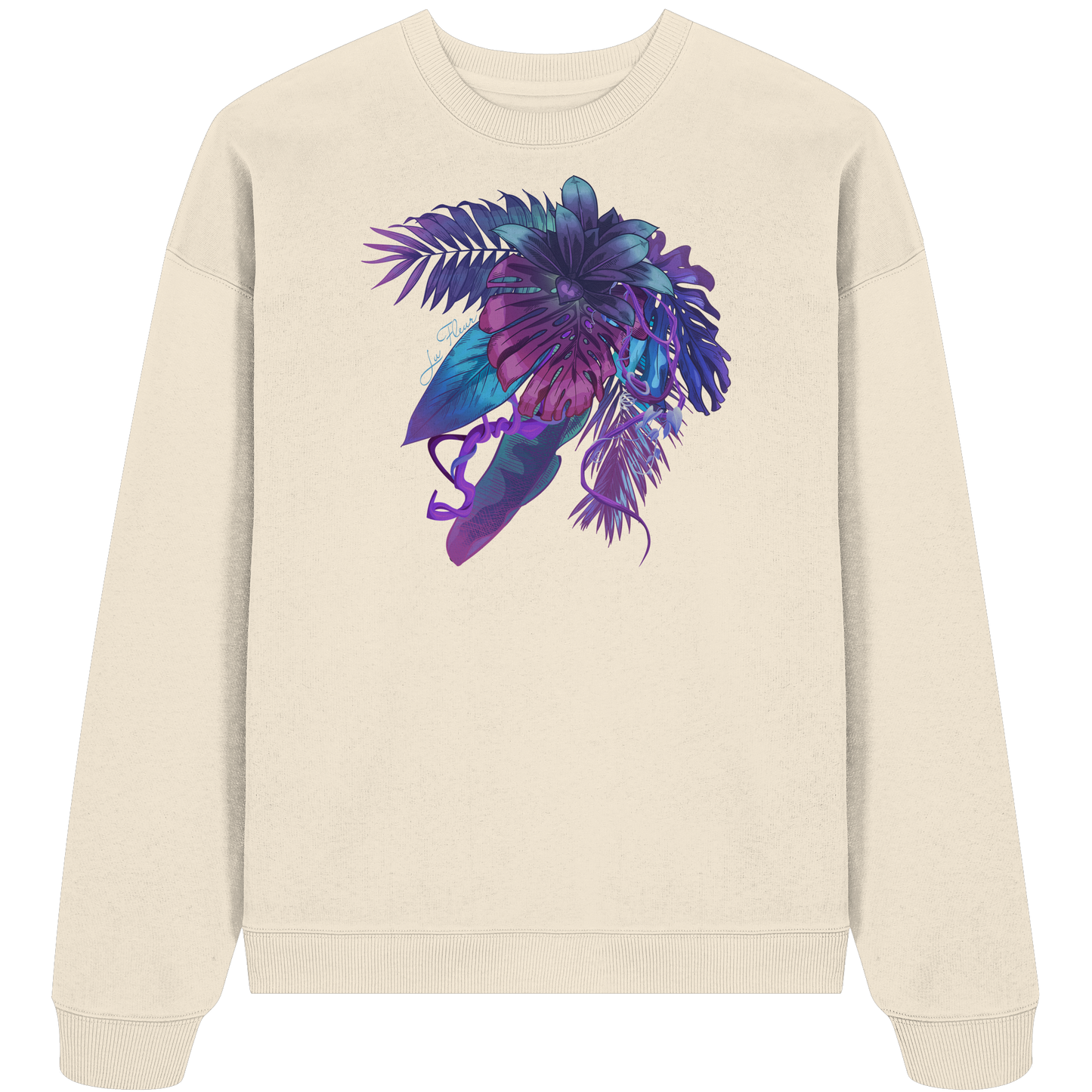 Purple Jungle - Organic Oversize Sweatshirt