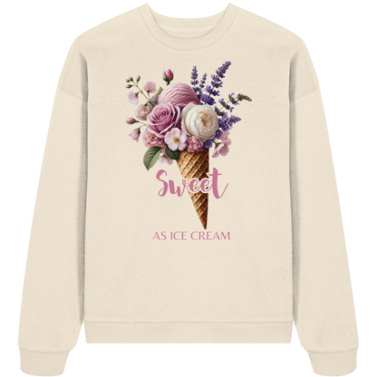 Sweet as Ice Cream - Plum - Organic Oversize Sweatshirt