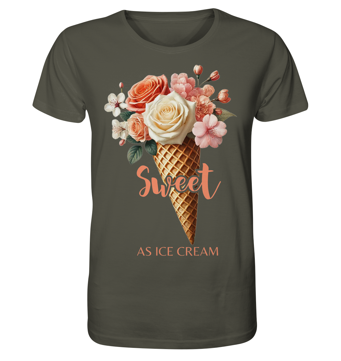 Sweet as Ice Cream - Peach - Organic Shirt