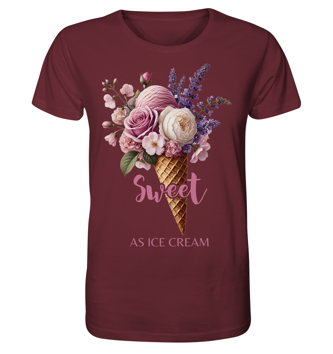 Sweet as Ice Cream - Plum - Organic Shirt