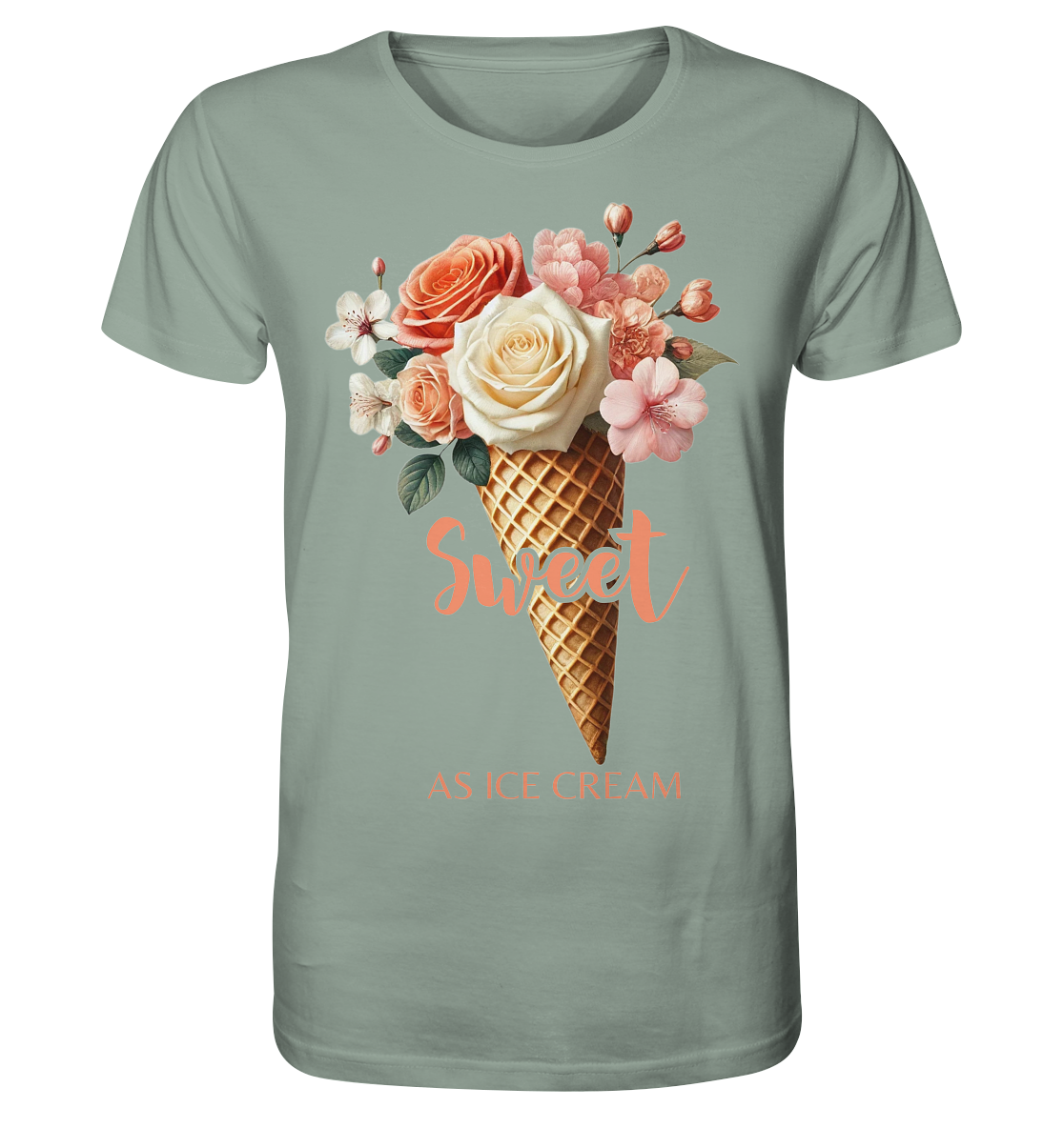Sweet as Ice Cream - Peach - Organic Shirt