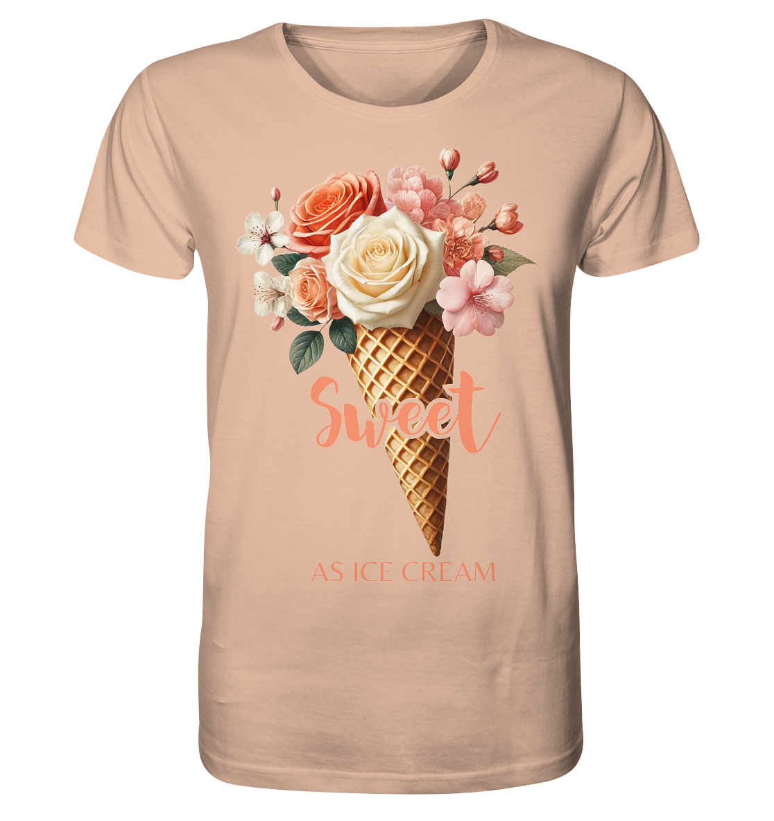 Sweet as Ice Cream - Peach - Organic Shirt